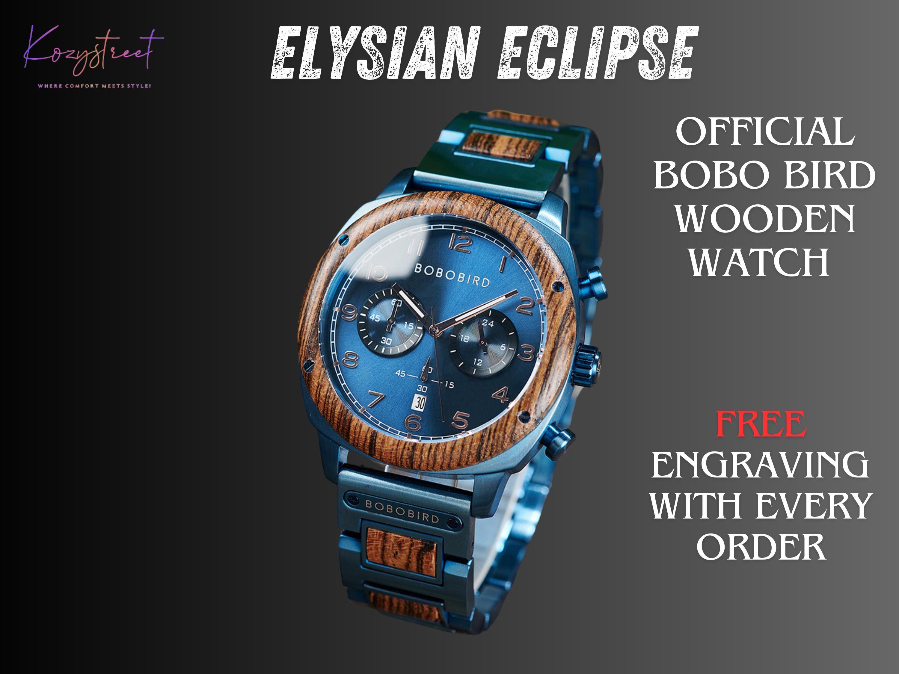 Custom Wooden Watch for Him – Stylish Engraved Design 🌿 Thoughtful Anniversary, Birthday & Christmas Gift 🕰️