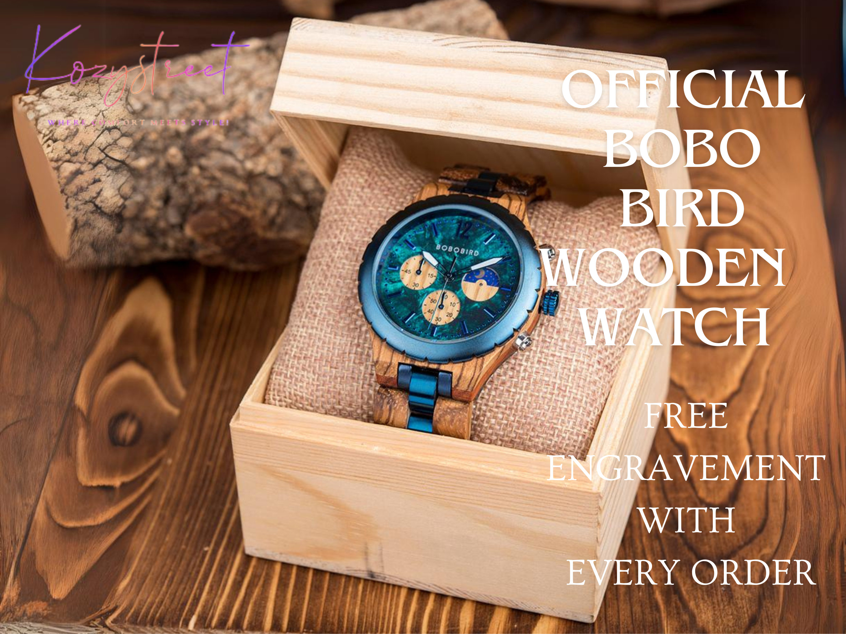 🎁✨ New Arrival: Personalized Wooden Watch ⌚ | Engraved Gift for Him, Dad, Anniversary 🎉
