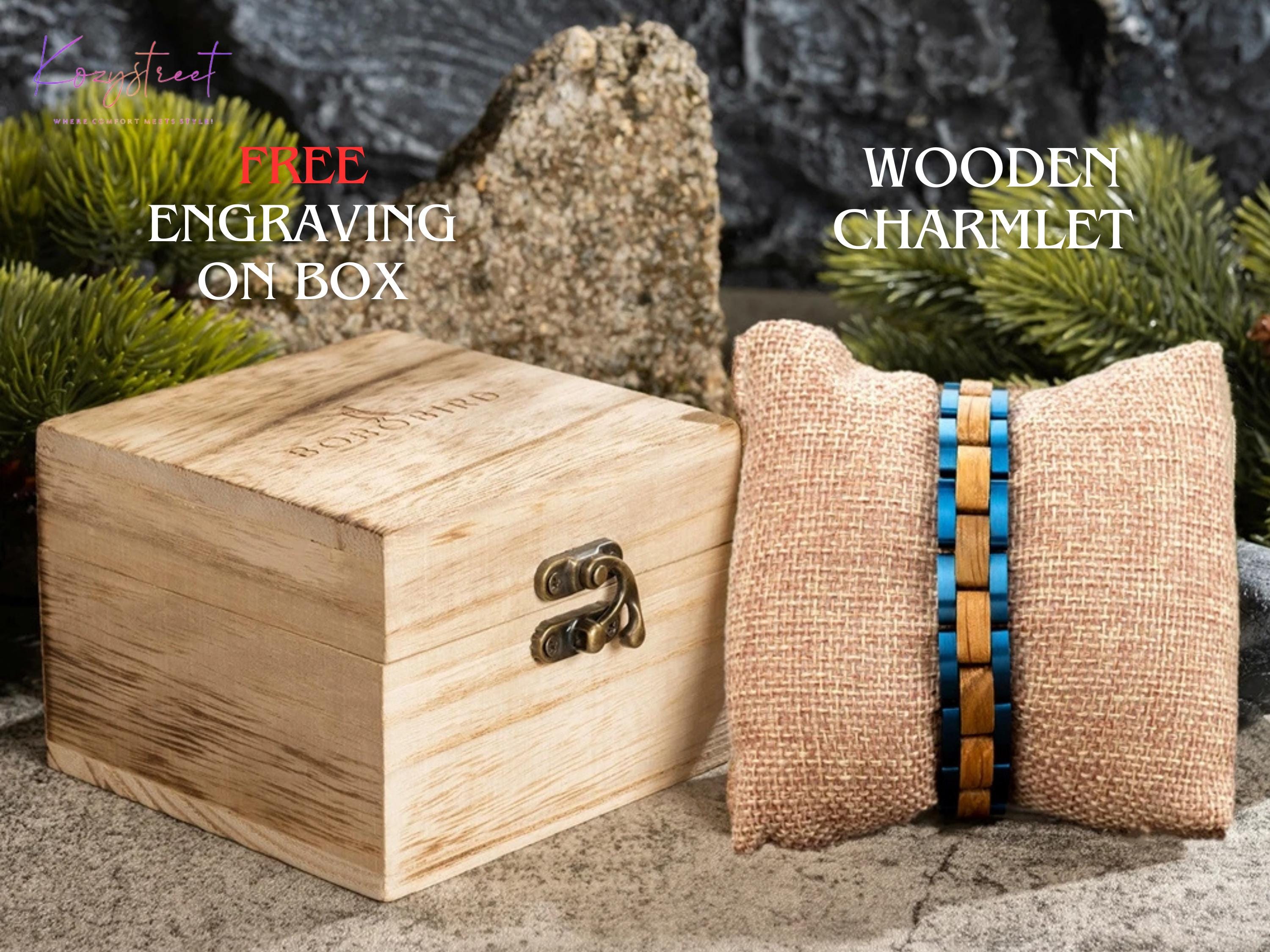 Handmade Wooden Bracelet for Him & Her 🎁 Adjustable Jewelry Gift 🎂