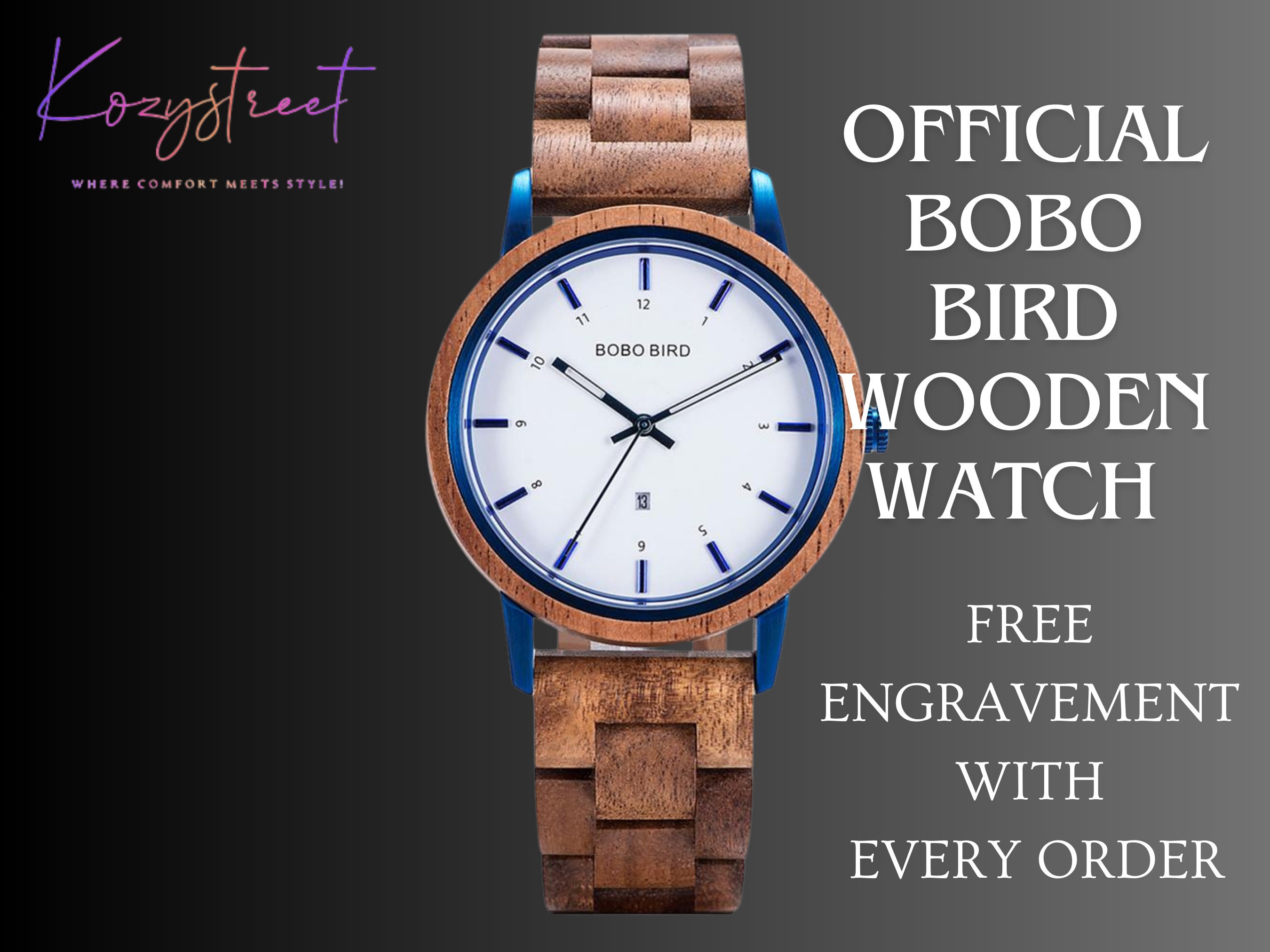 Personalized Wooden Watch 🪵| Engraved Anniversary Gift for Him 🎁 Watch for Son, Boyfriend & Dad 👨‍👧⌚