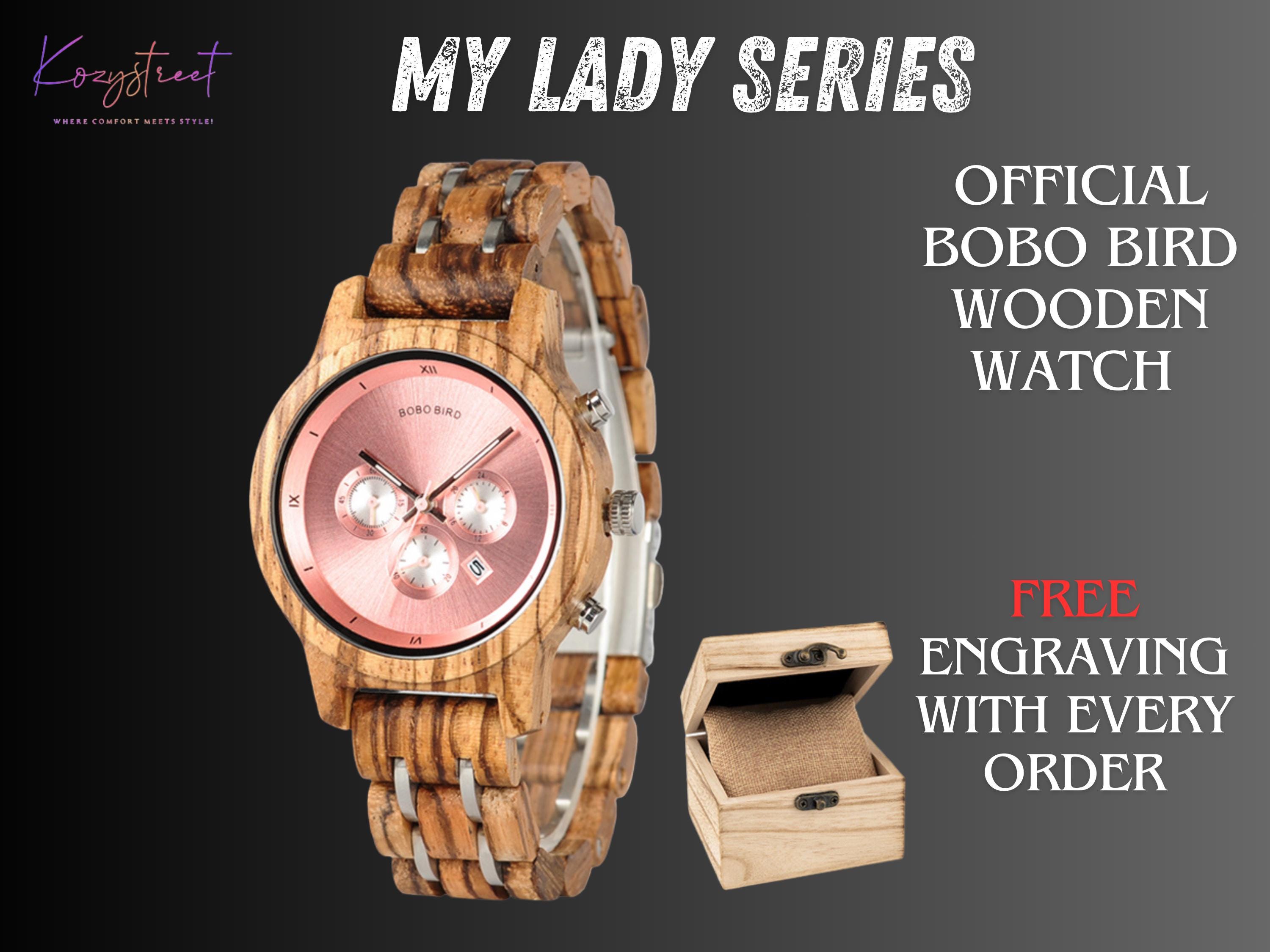 New Arrival: Personalized Engraved Wooden Watch – Elegant Anniversary Gift for Her, Women's Wood Watch, Unique Gift for Her