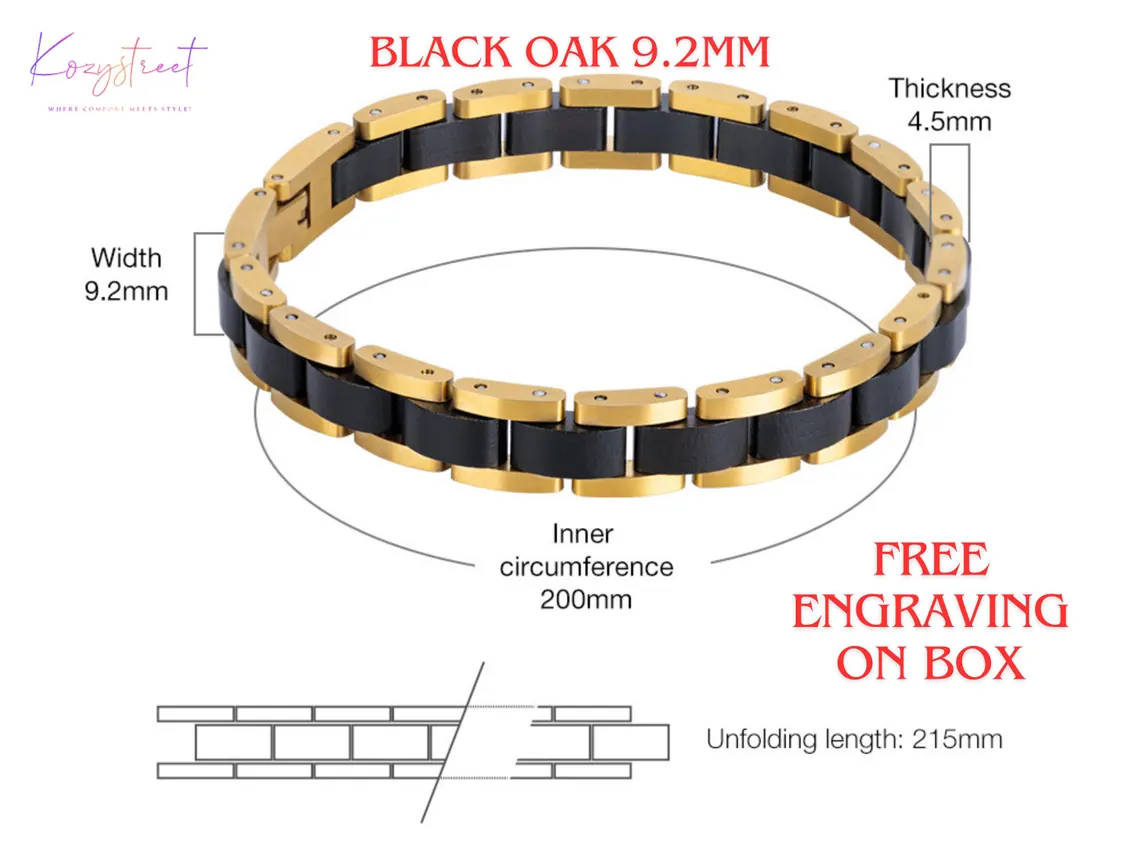 Handmade Wooden Bracelet for Him & Her 🎁 Adjustable Jewelry Gift 🎂