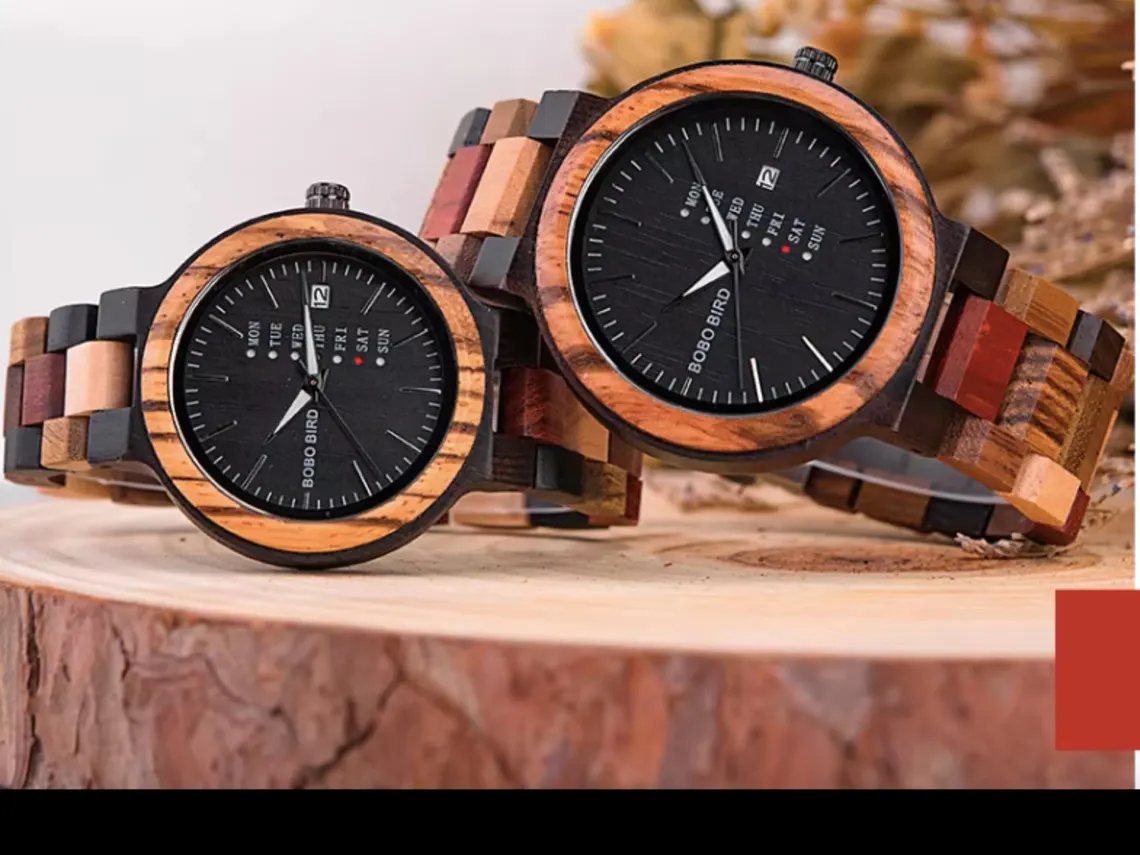 ❤️🌳 Rare Find Wooden Couple Watch ⌚ | Custom Engraved Gift for Him & Her 🎁