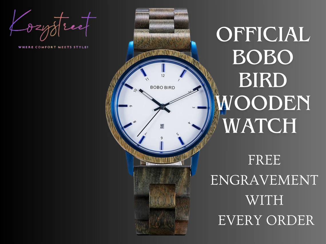 Personalized Wooden Watch 🪵| Engraved Anniversary Gift for Him 🎁 Watch for Son, Boyfriend & Dad 👨‍👧⌚