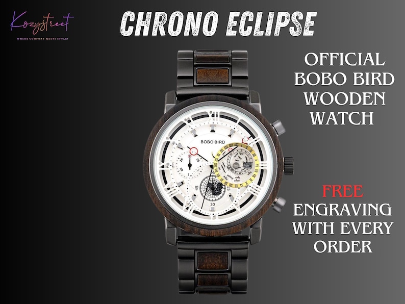 Luxury Military Wooden Watch ⌚🎖️ | Waterproof, Hollow Design, Japanese Movement 🇯🇵 | Custom Logo & Christmas Gift 🎁🎄