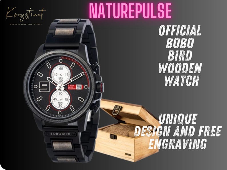 Personalized Wooden Watch for Men – Unique Anniversary Gift, Engraved Wood Watch, New Arrival, Gift for Him or Dad, Make HIM feel Special