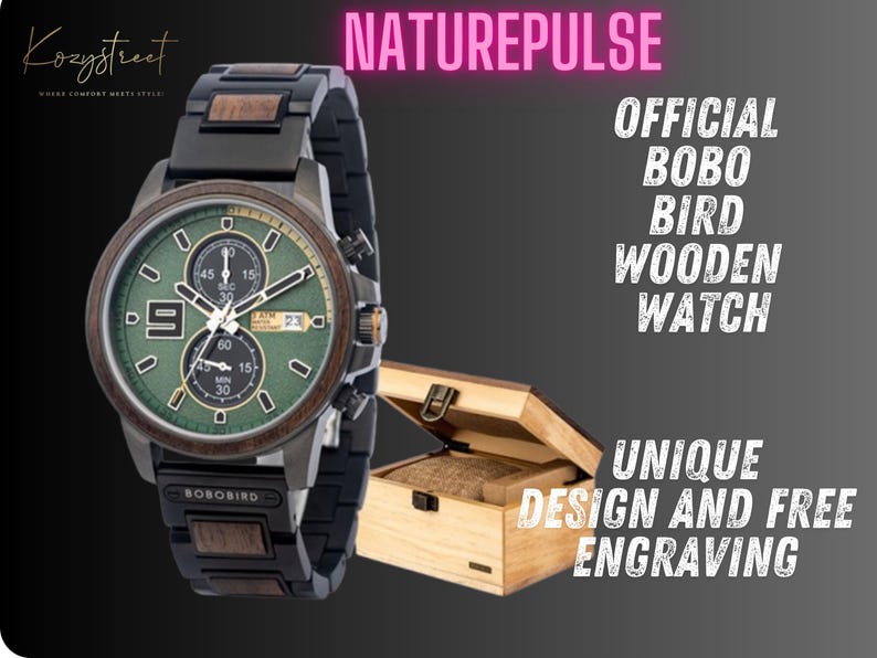 Personalized Wooden Watch for Men – Unique Anniversary Gift, Engraved Wood Watch, New Arrival, Gift for Him or Dad, Make HIM feel Special
