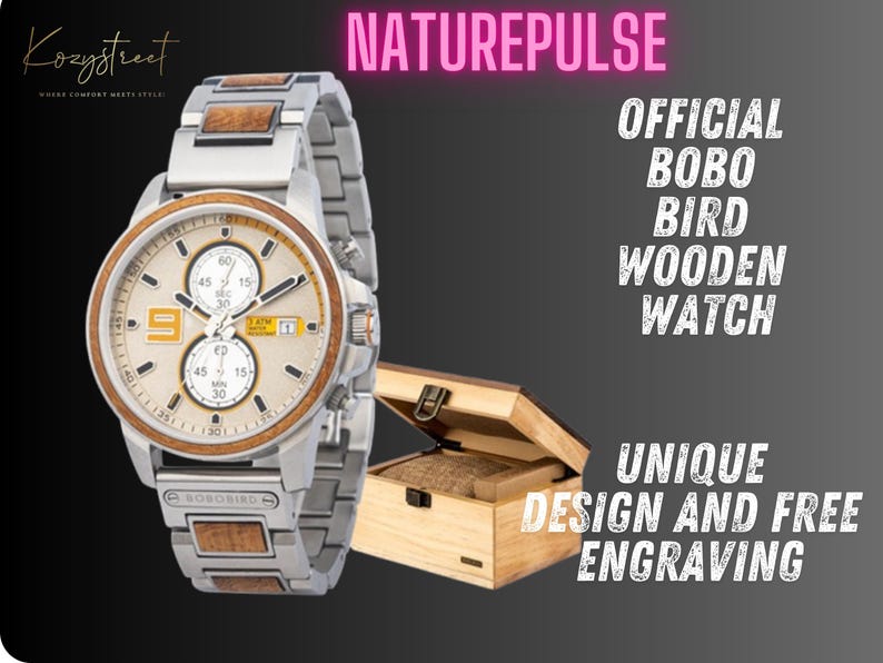 Personalized Wooden Watch for Men – Unique Anniversary Gift, Engraved Wood Watch, New Arrival, Gift for Him or Dad, Make HIM feel Special
