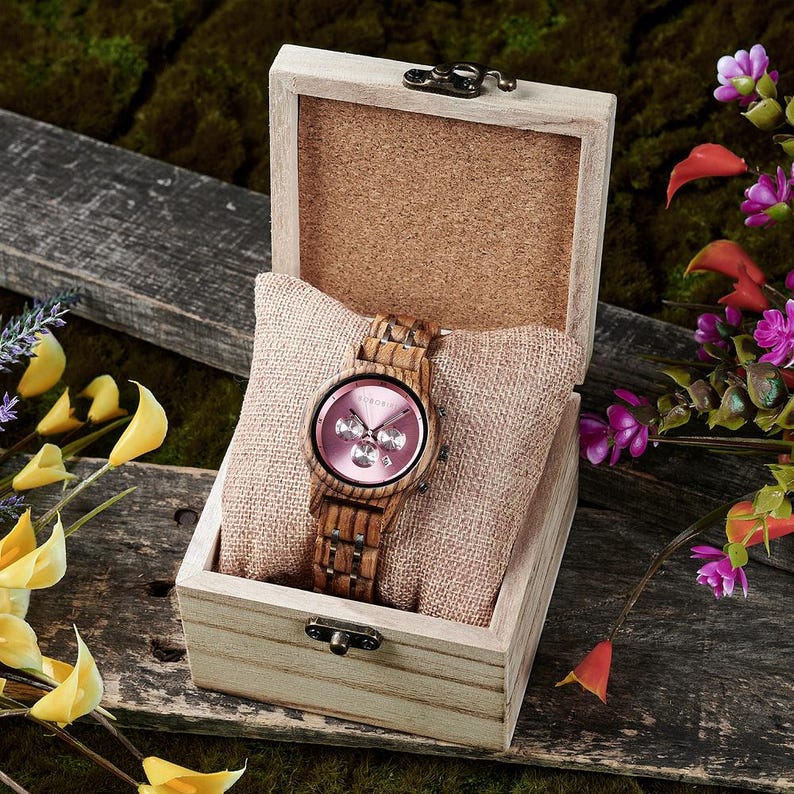 New Arrival: Personalized Engraved Wooden Watch – Elegant Anniversary Gift for Her, Women's Wood Watch, Unique Gift for Her