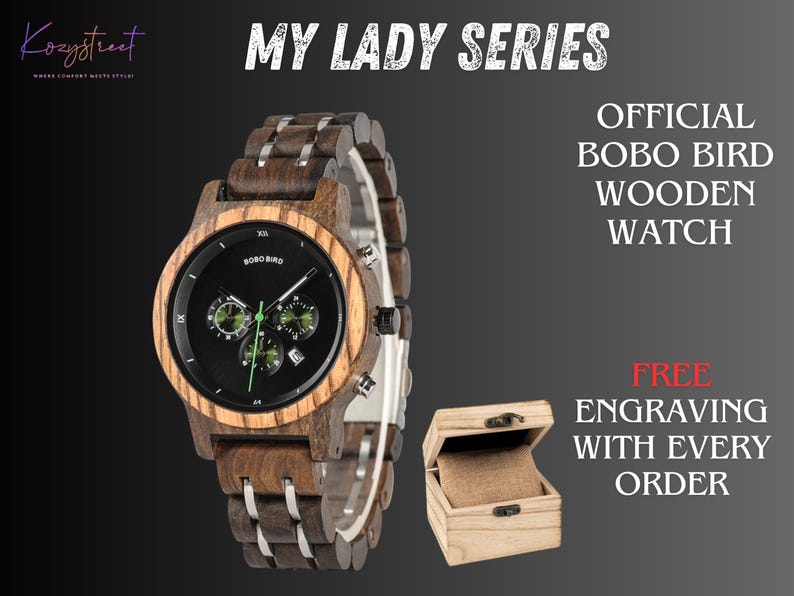 New Arrival: Personalized Engraved Wooden Watch – Elegant Anniversary Gift for Her, Women's Wood Watch, Unique Gift for Her