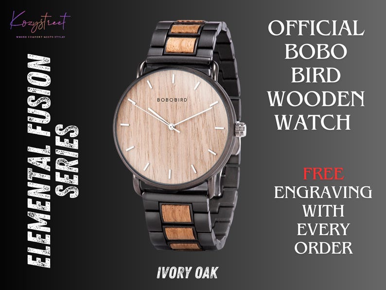 Latest Personalized Engraved Wooden Watch – Elegant Men’s Wood Watch, Anniversary Gift, Groomsmen Gift, Boyfriend Gift