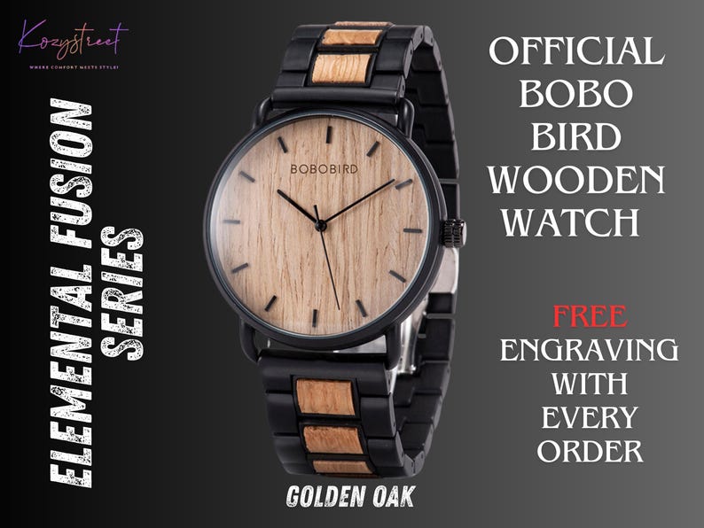Latest Personalized Engraved Wooden Watch – Elegant Men’s Wood Watch, Anniversary Gift, Groomsmen Gift, Boyfriend Gift