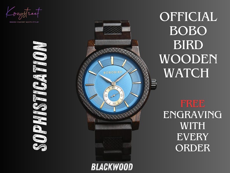 Elegant Personalized Wooden Watch – Latest Men's Wood Watch, Anniversary Gift for Him, Groomsmen Gift, Boyfriend Watch