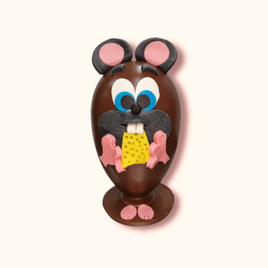 Uovo decorato in cioccolato plastico