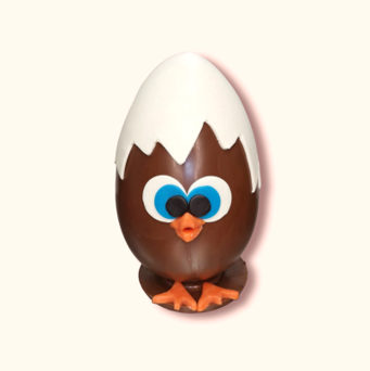 Uovo decorato in cioccolato plastico