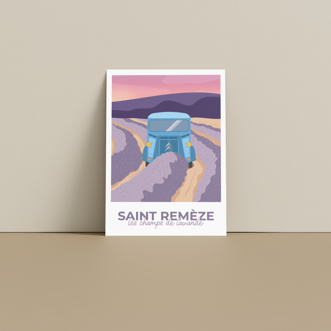 Illustration “Champs de lavande – Saint-Remèze, Ardèche”