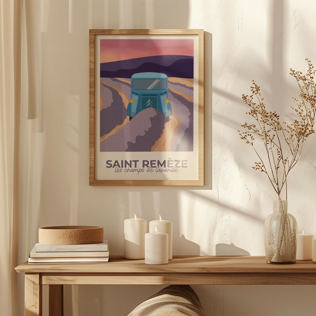 Illustration “Champs de lavande – Saint-Remèze, Ardèche”