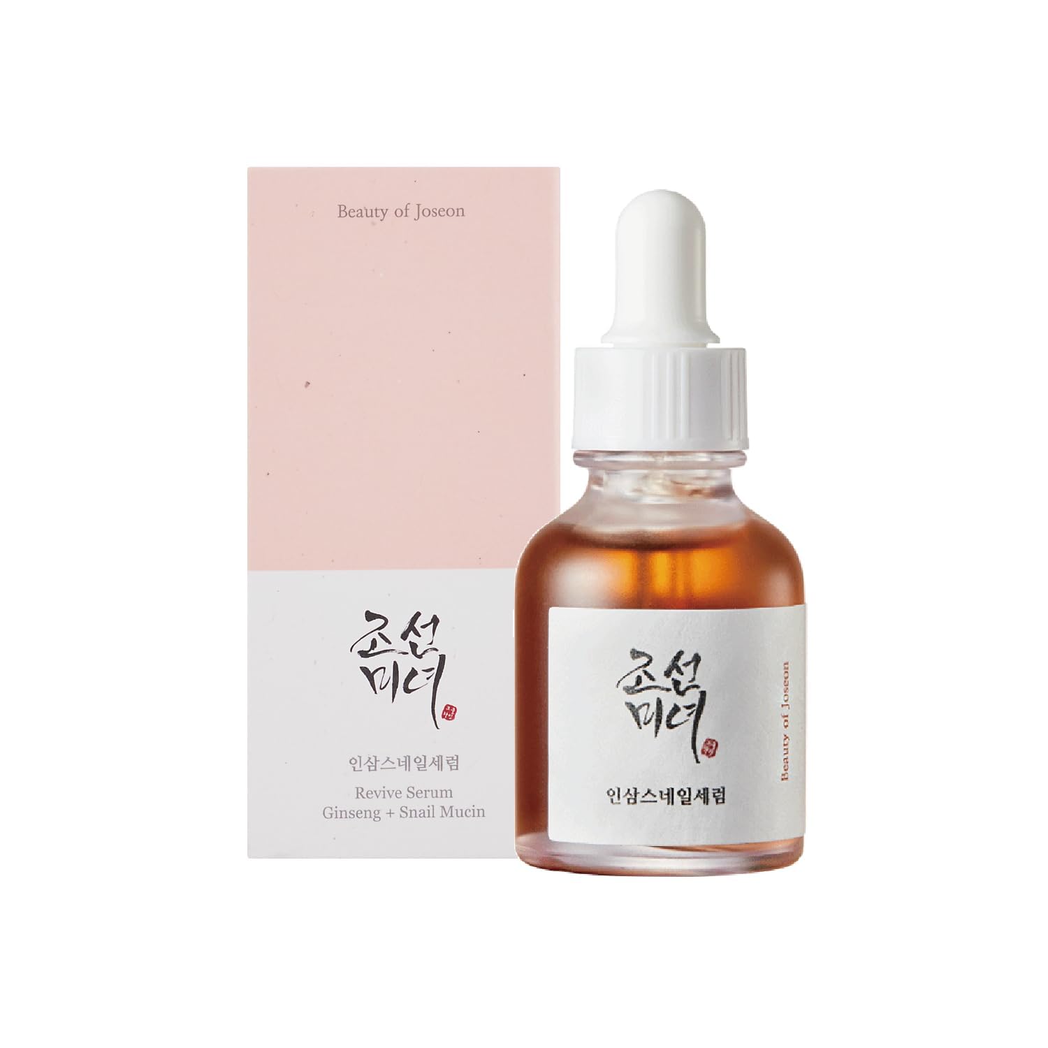  Beauty of Joseon Revive Snail Mucin Ginseng Serum Hydrating Peptide Facial Moisturizer Dark Spot Acne Scar Remover