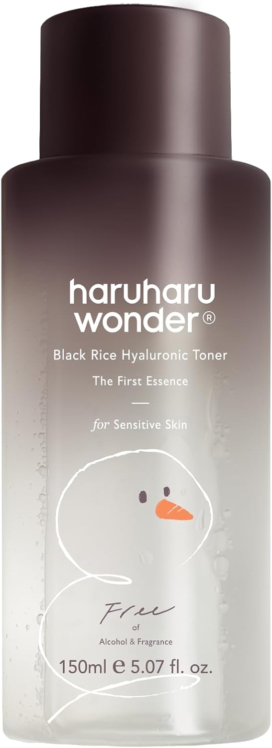 haruharu wonder Black Rice Hyaluronic Toner for Sensitive Skin 10.1 fl.oz, Alcohol-Fragrance Free, Soothing, Hydrating, Dull Skin, Hyaluronic Acid, All Skin Types, Korean Skin Care (Christmas Edition)