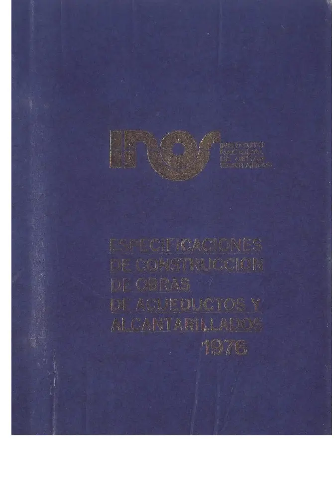 Especificaciones Acueductos INOS 1976 PDF
