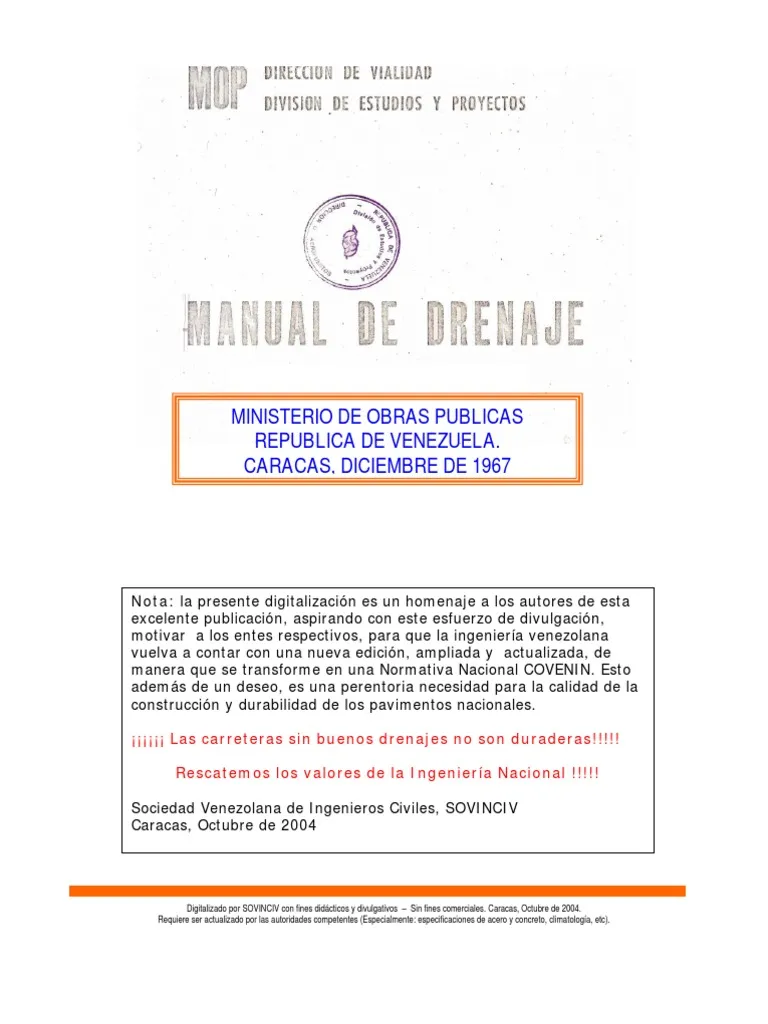 Manual de Drenaje MOP 1967 PDF