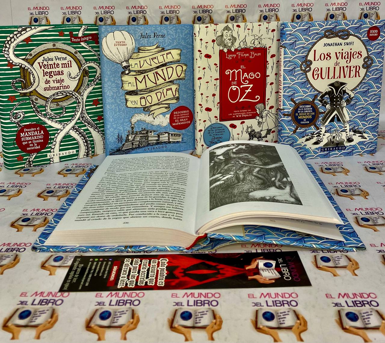 Veinte Mil Leguas De Viaje Submarino / La Vuelta Al Mundo En 80 Días / El Mago De Oz / Los Viajes De Gulliver 