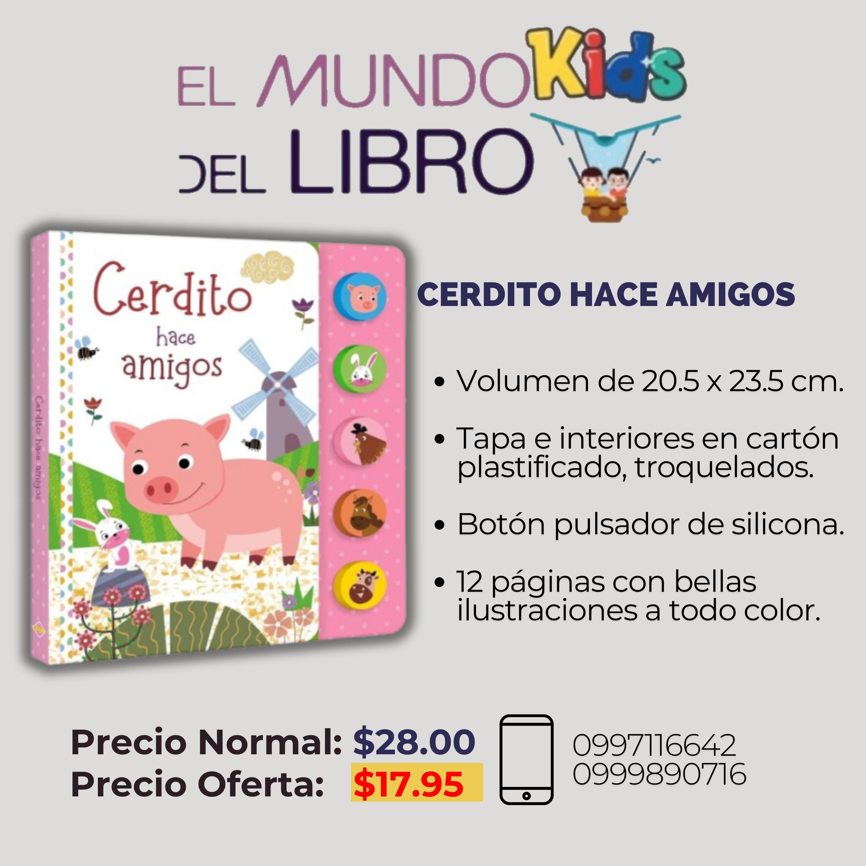 Cerdito hace amigos