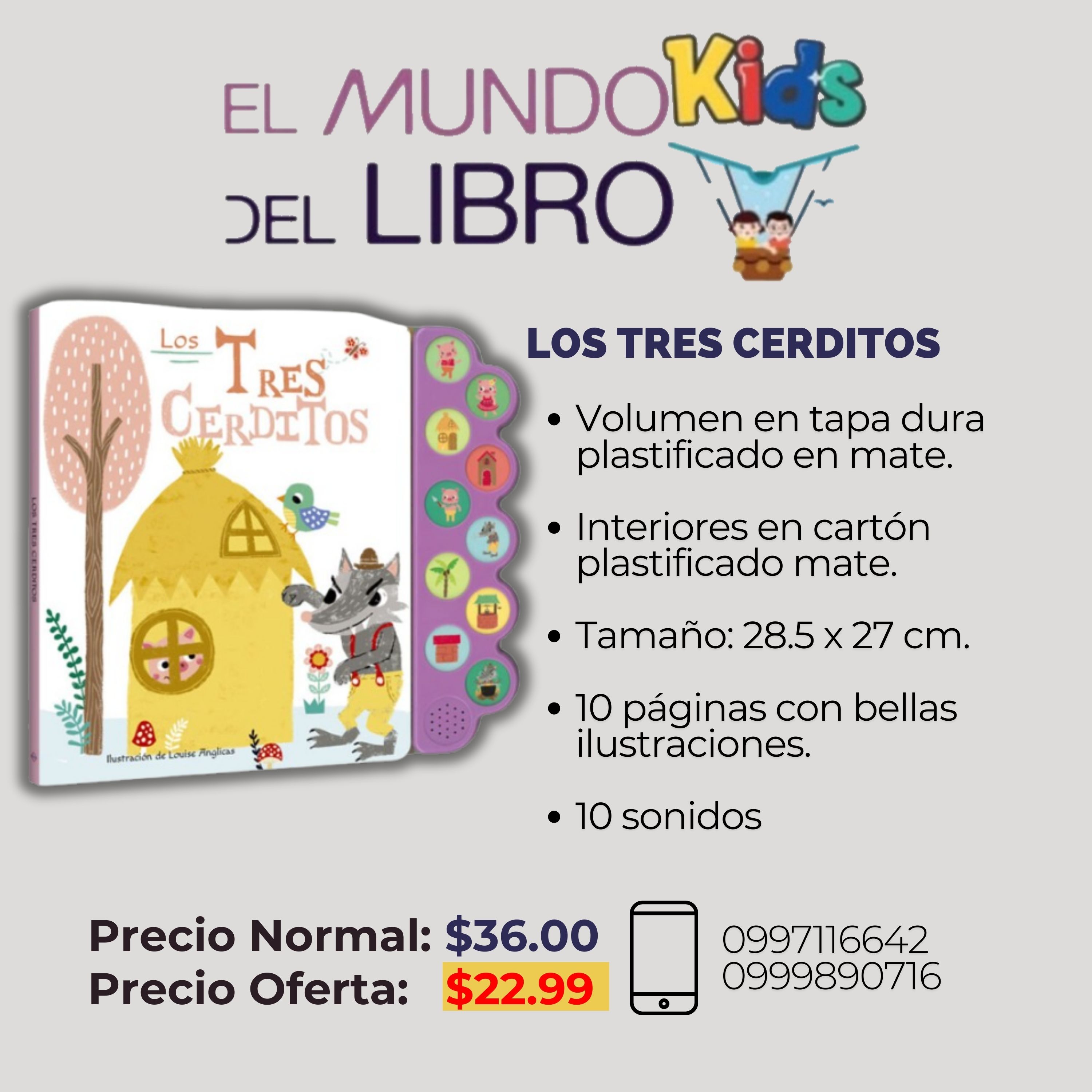 Los Tres Cerditos con sonidos