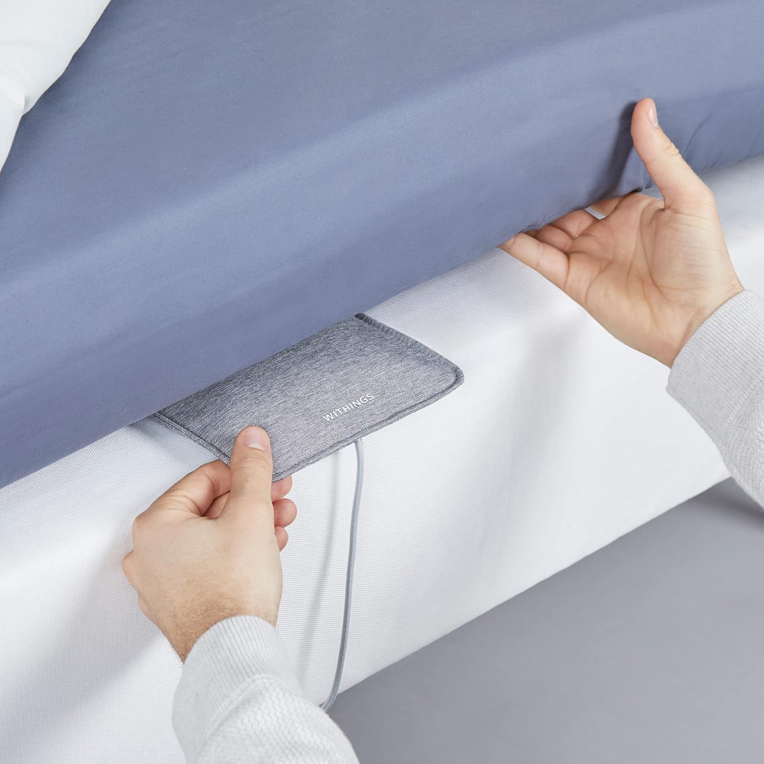 Withings Sleep Analyzer Capteur de Sommeil avec Détection de l'Apnée du Sommeil Validé Cliniquement