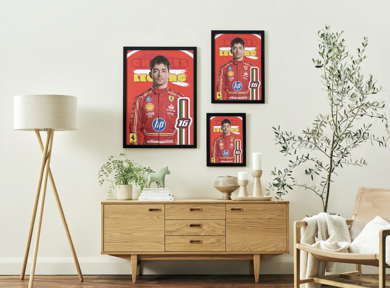 Affiche Pilote Charles Leclerc - Ferrari