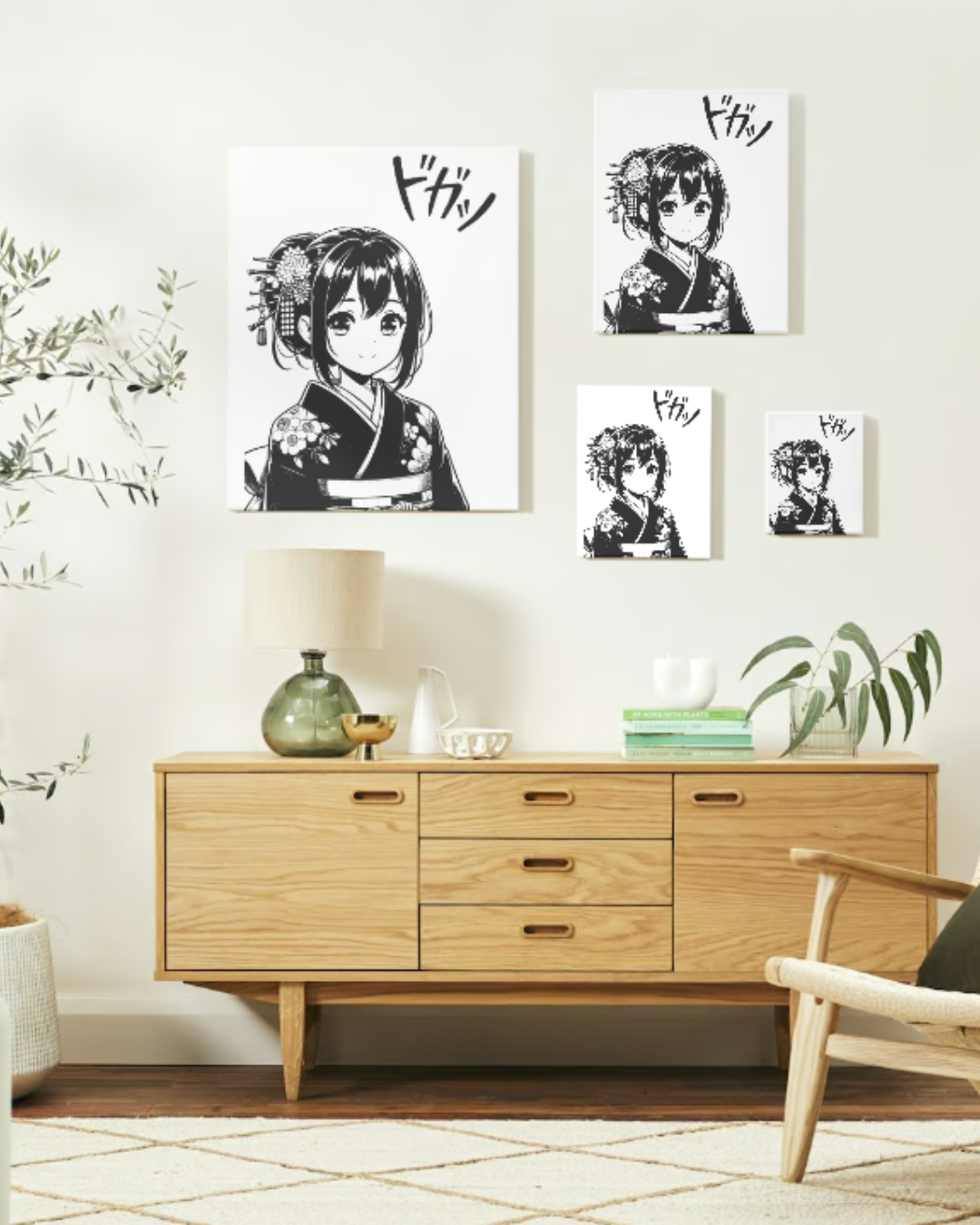 Kimono orné de motifs floraux