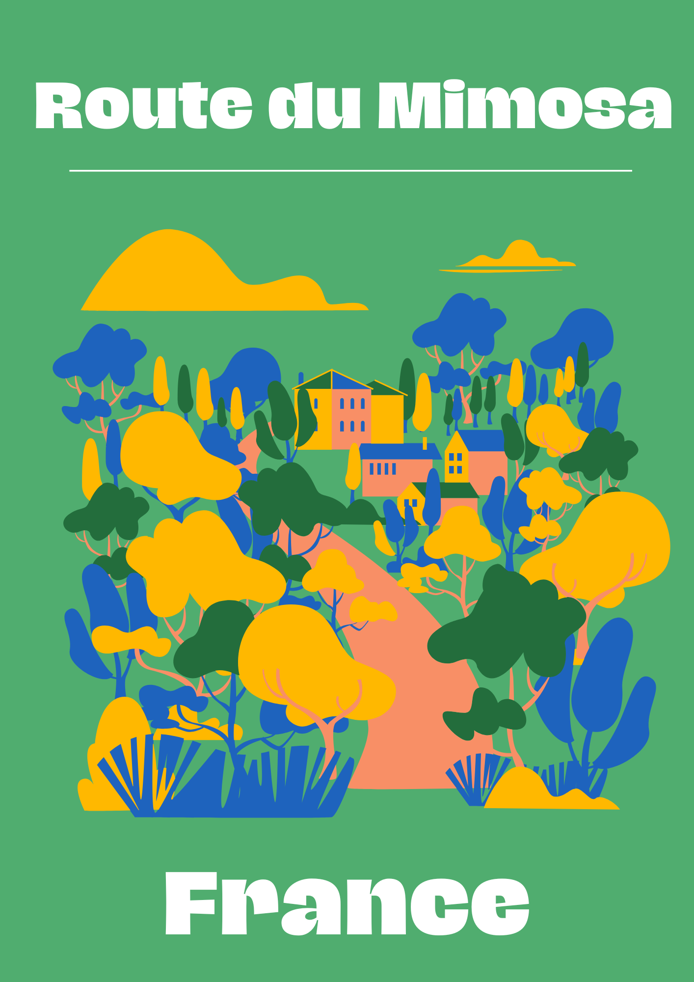 Route du mimosa - France