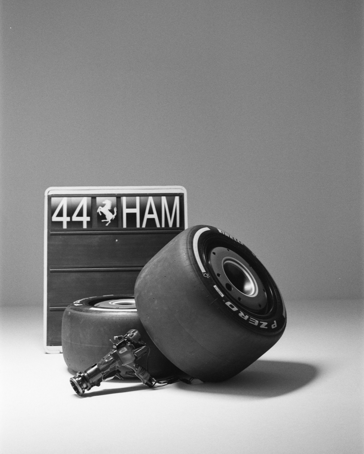 Lewis Hamilton Ferrari - Noir & Blanc