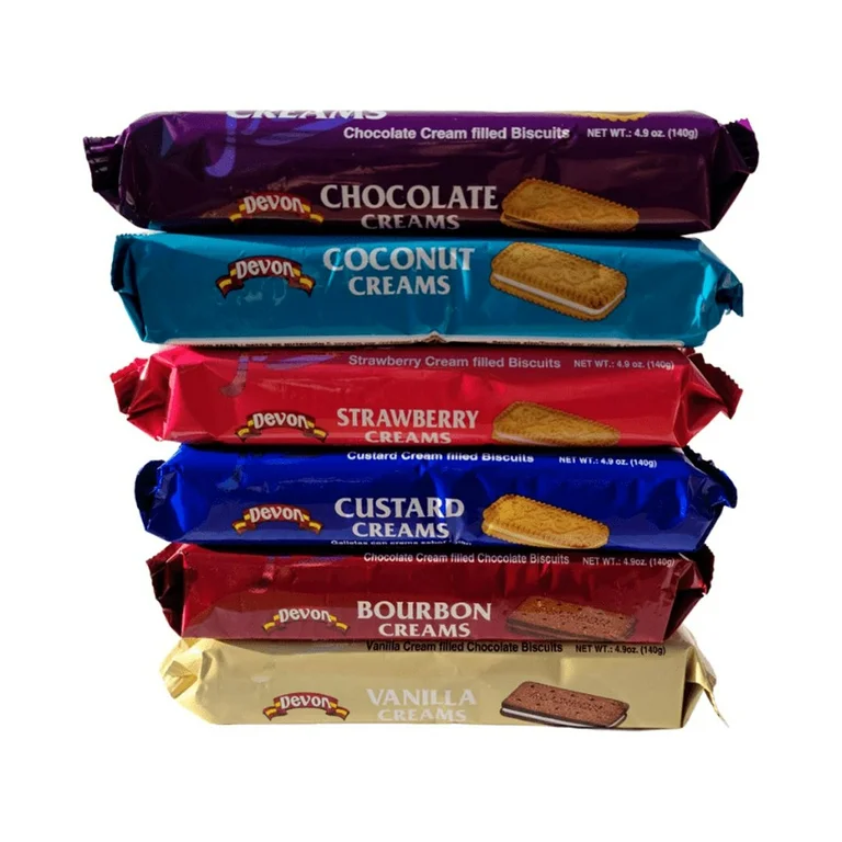 Devon Traditional Biscuit (Coconut, Custard, Chocolate, Bourbon, Strawberry, Vanilla)