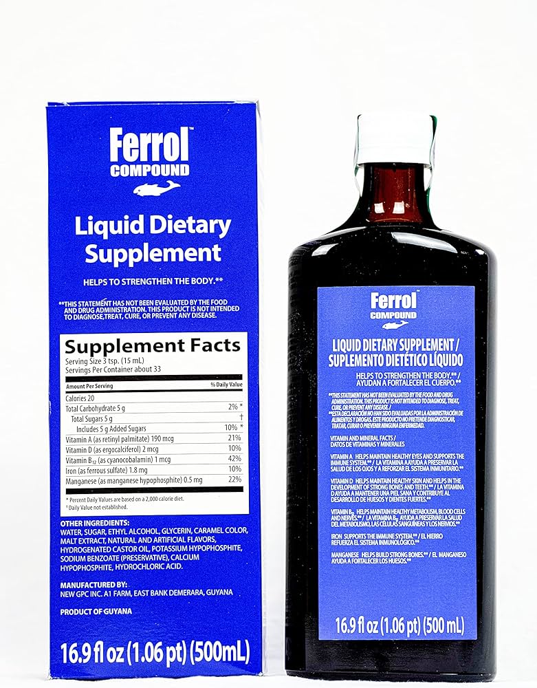 Ferrol Compound Liquid Dietary Supplement