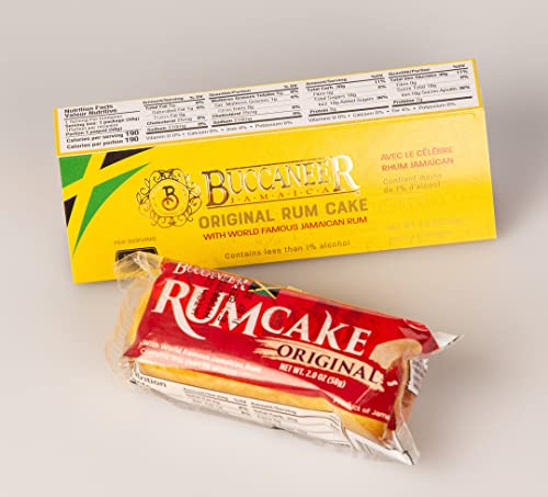 Buccaneer Jamaican Rum Cake, Fruit, Vanilla, Coconut Pack of 5/10
