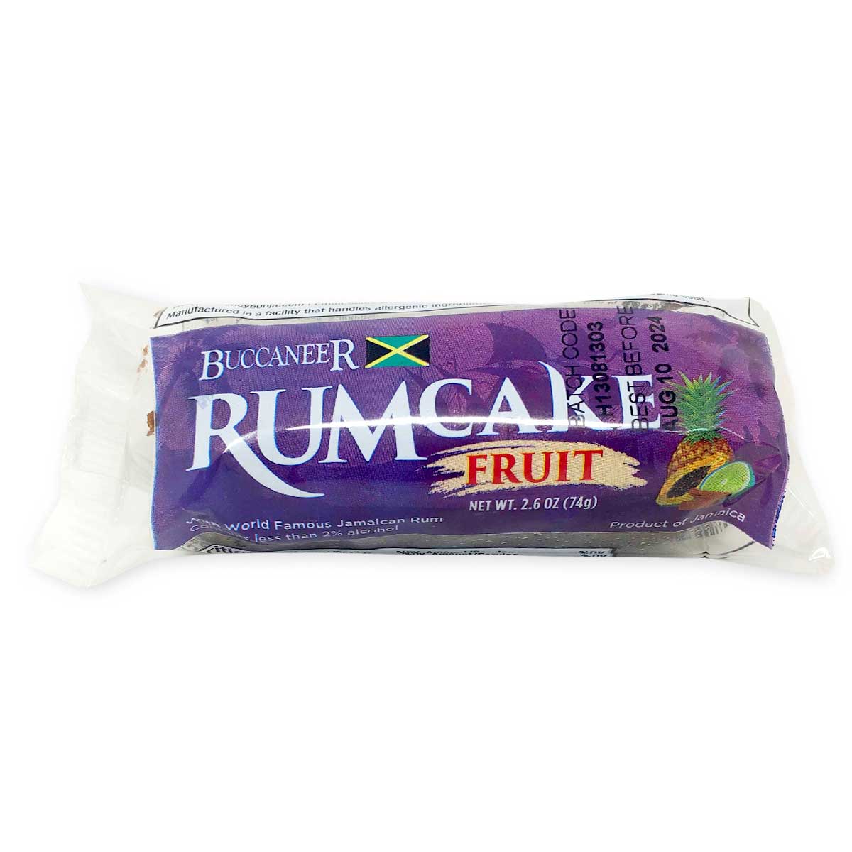 Buccaneer Jamaican Rum Cake, Fruit, Vanilla, Coconut Pack of 5/10