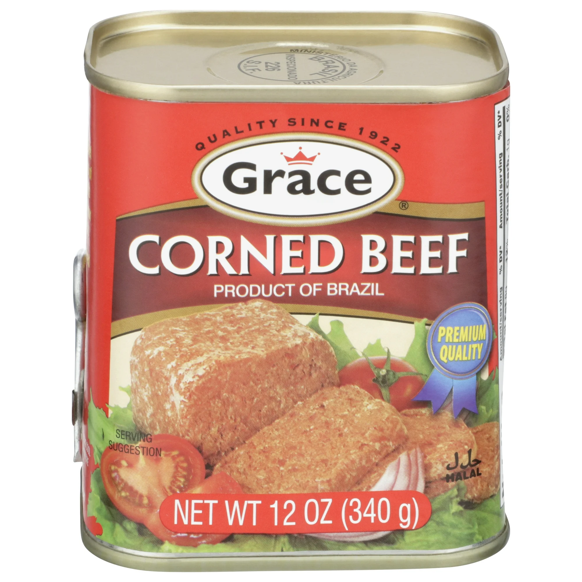 4pk Grace Corn Beef low sodium, Original
