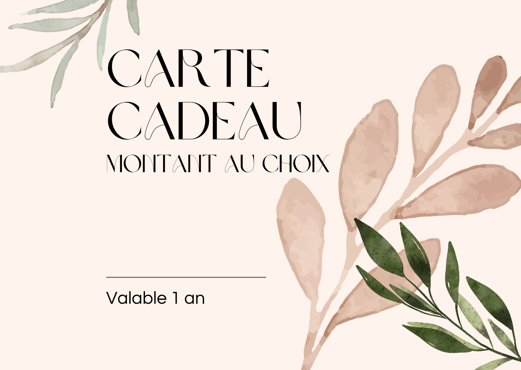 Carte cadeau - Montant au choix
