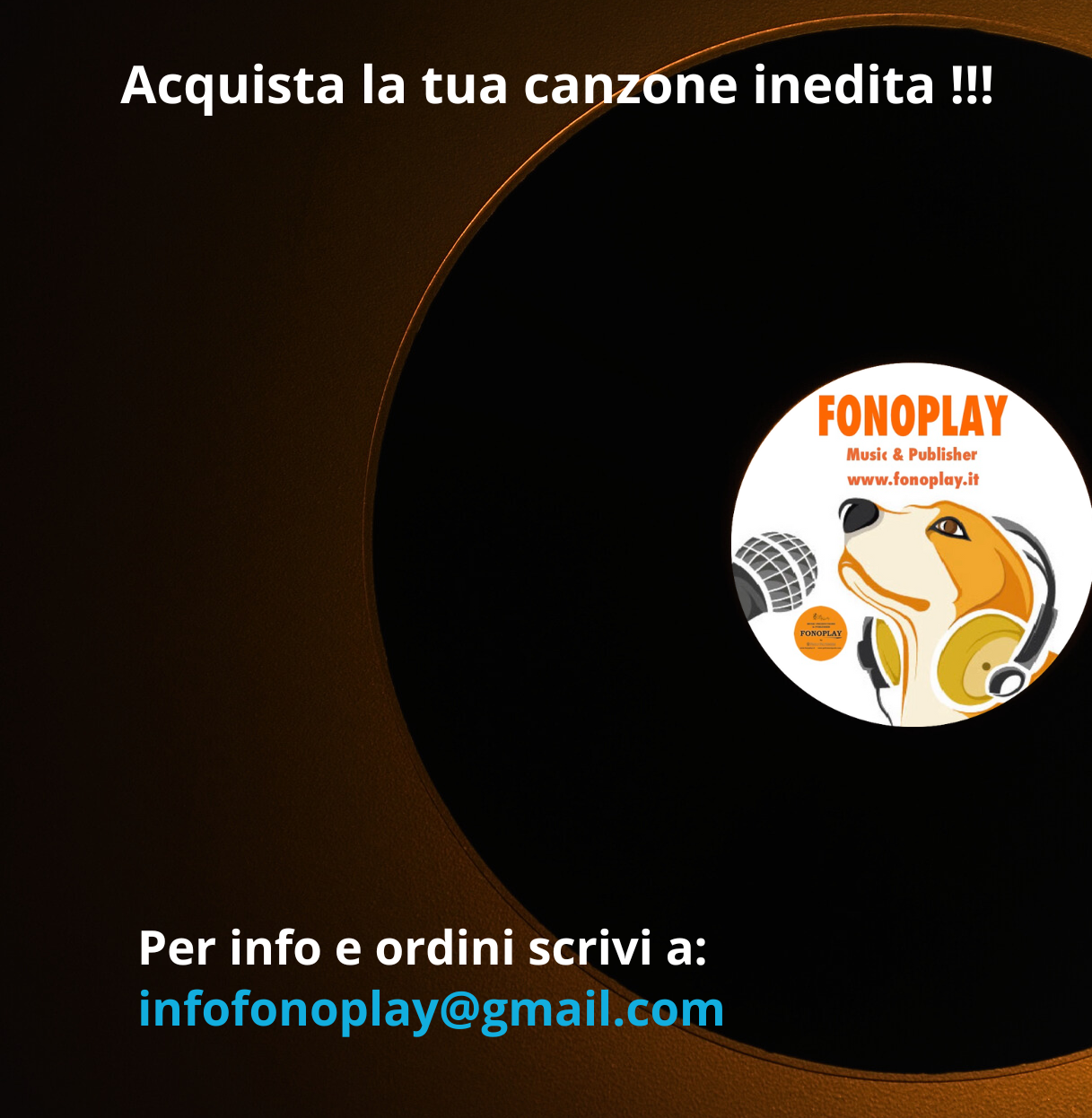 ACQUISTA LA TUA CANZONE INEDITA - QUESTE MERAVIGLIOSE CANZONI SONO PER TE