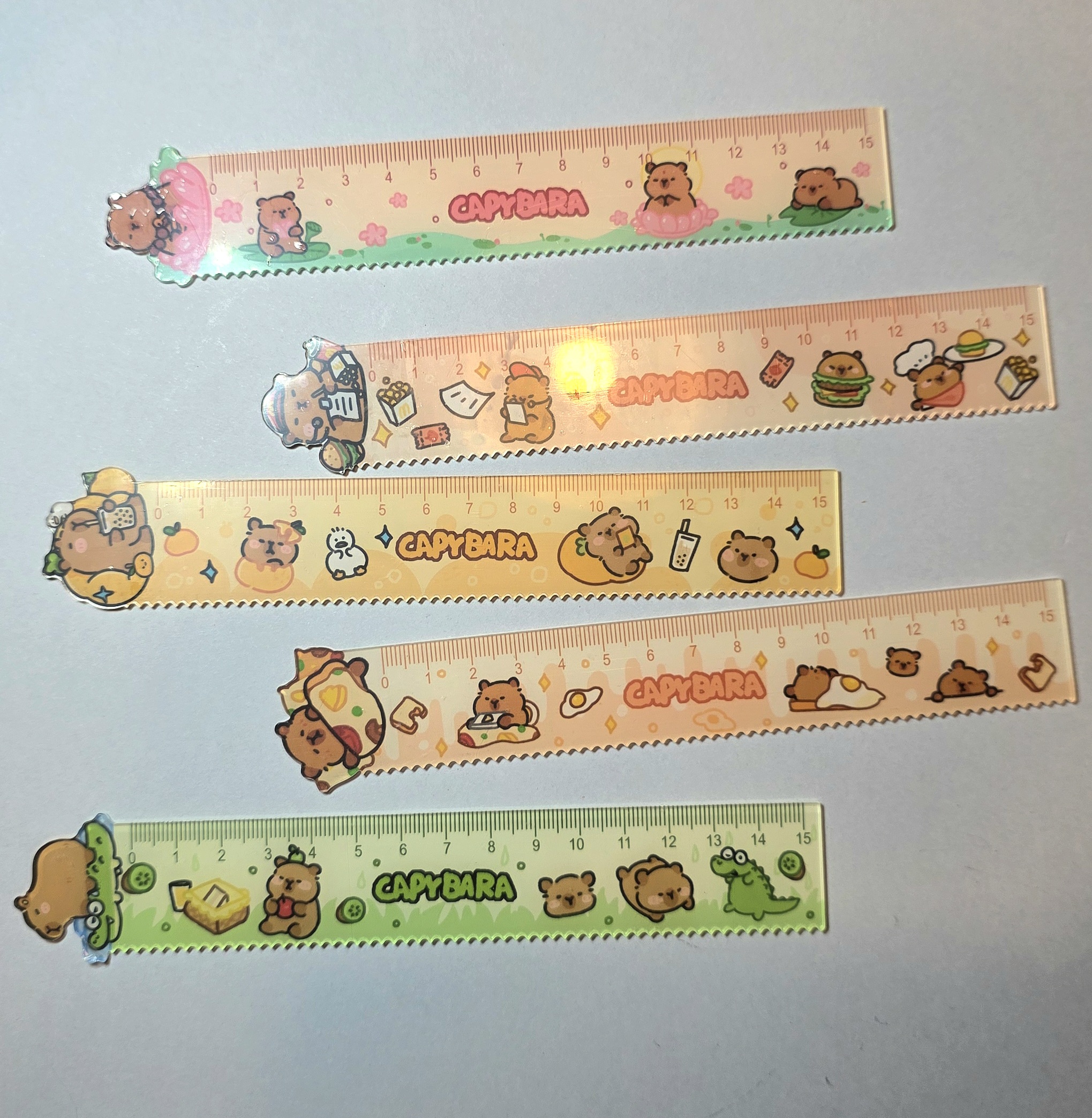 📏 Regla "Capibaras estudiosos" (15 cm)