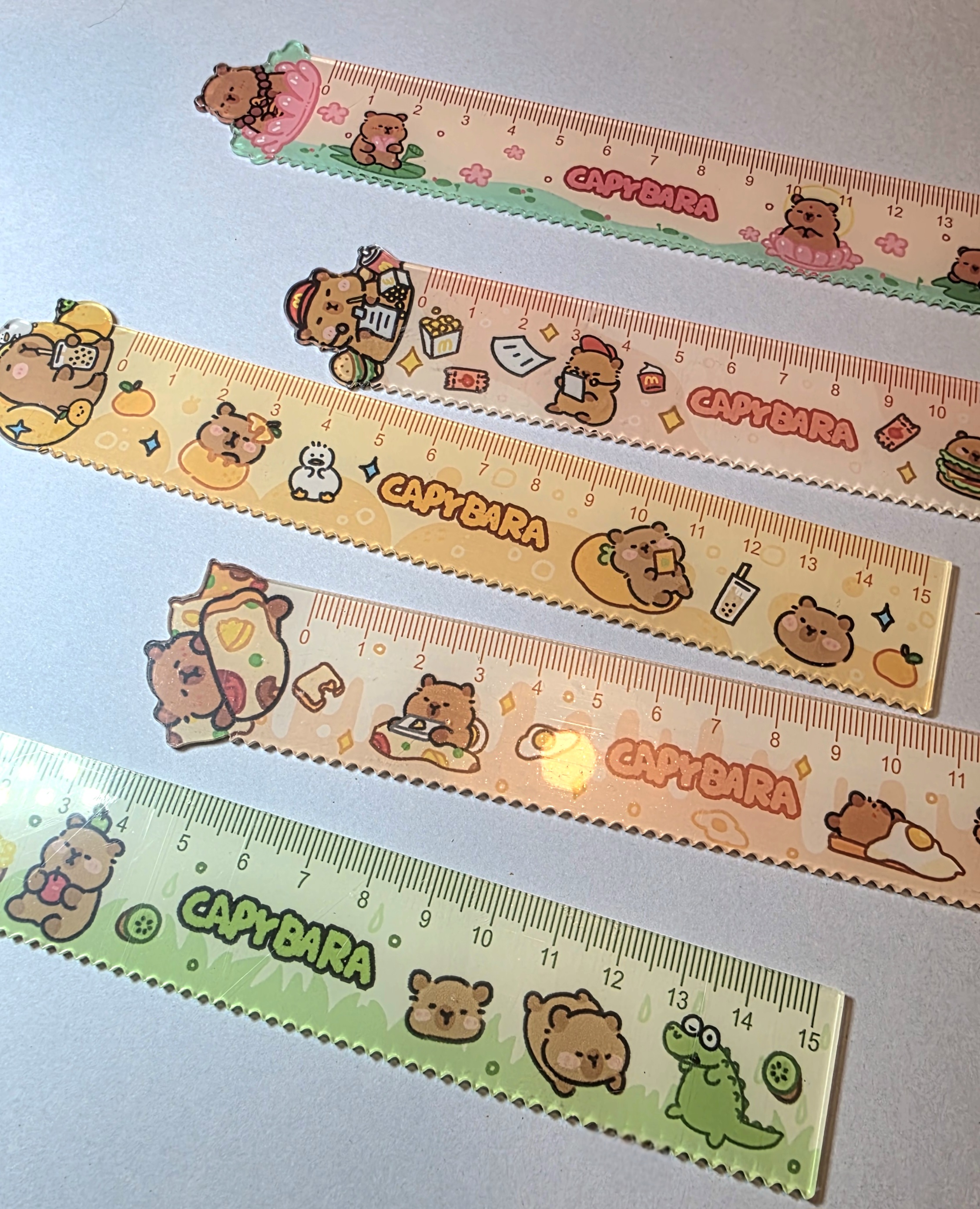 📏 Regla "Capibaras estudiosos" (15 cm)
