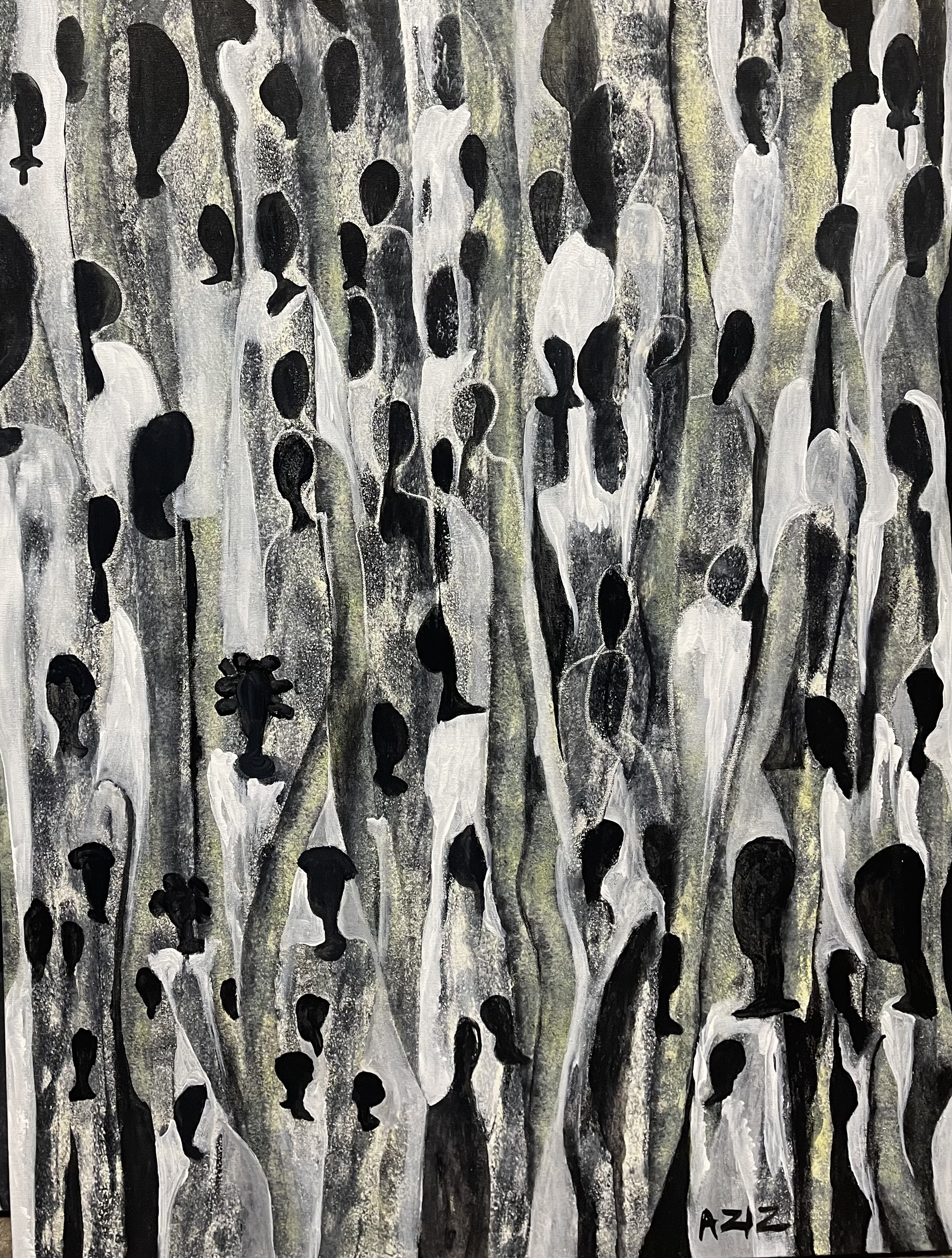 Abstract Crowd Painting i see people