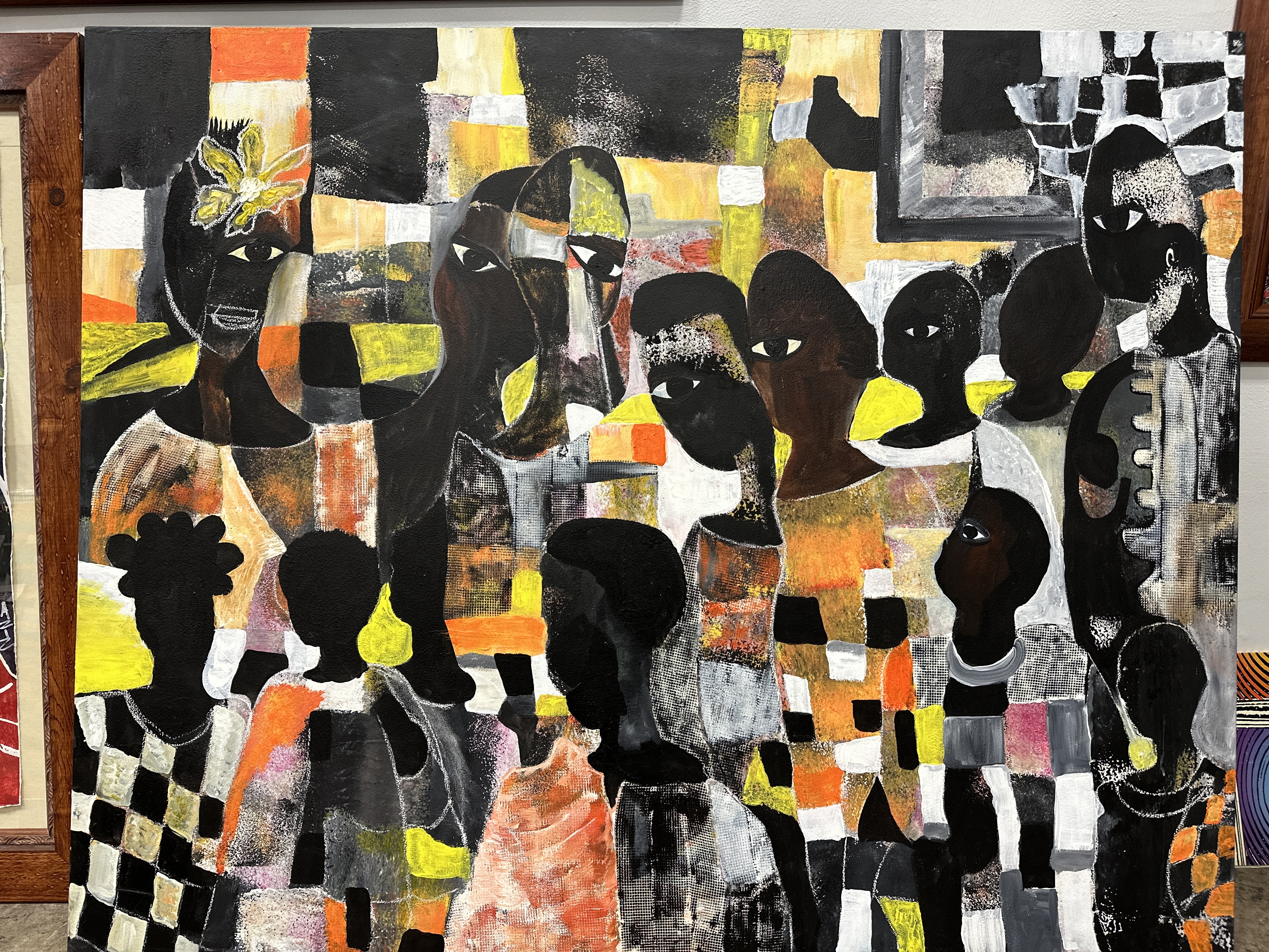 Abstract African Community Painting
