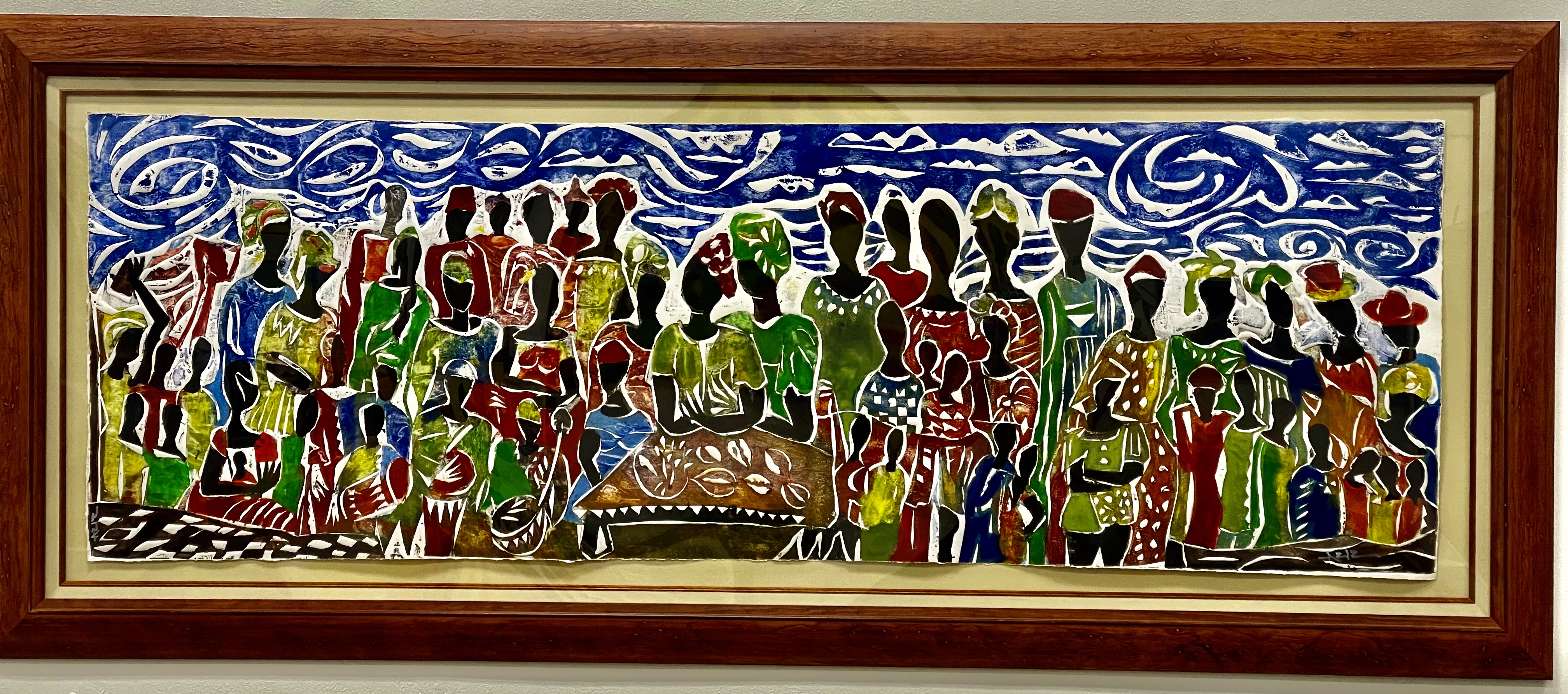 Colorful Abstract Group Painting (when we get together )