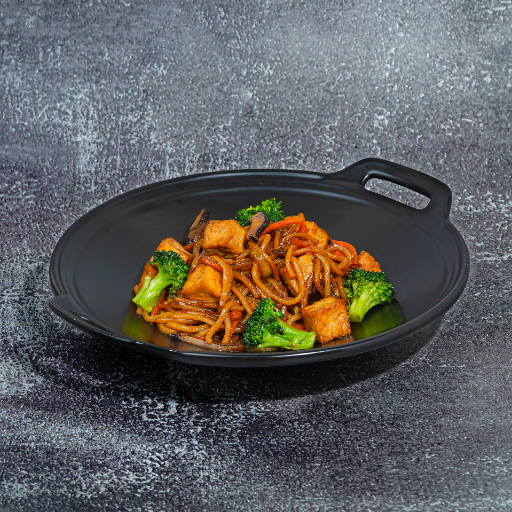 Stir-Fried Noodles with Tofu and Broccoli