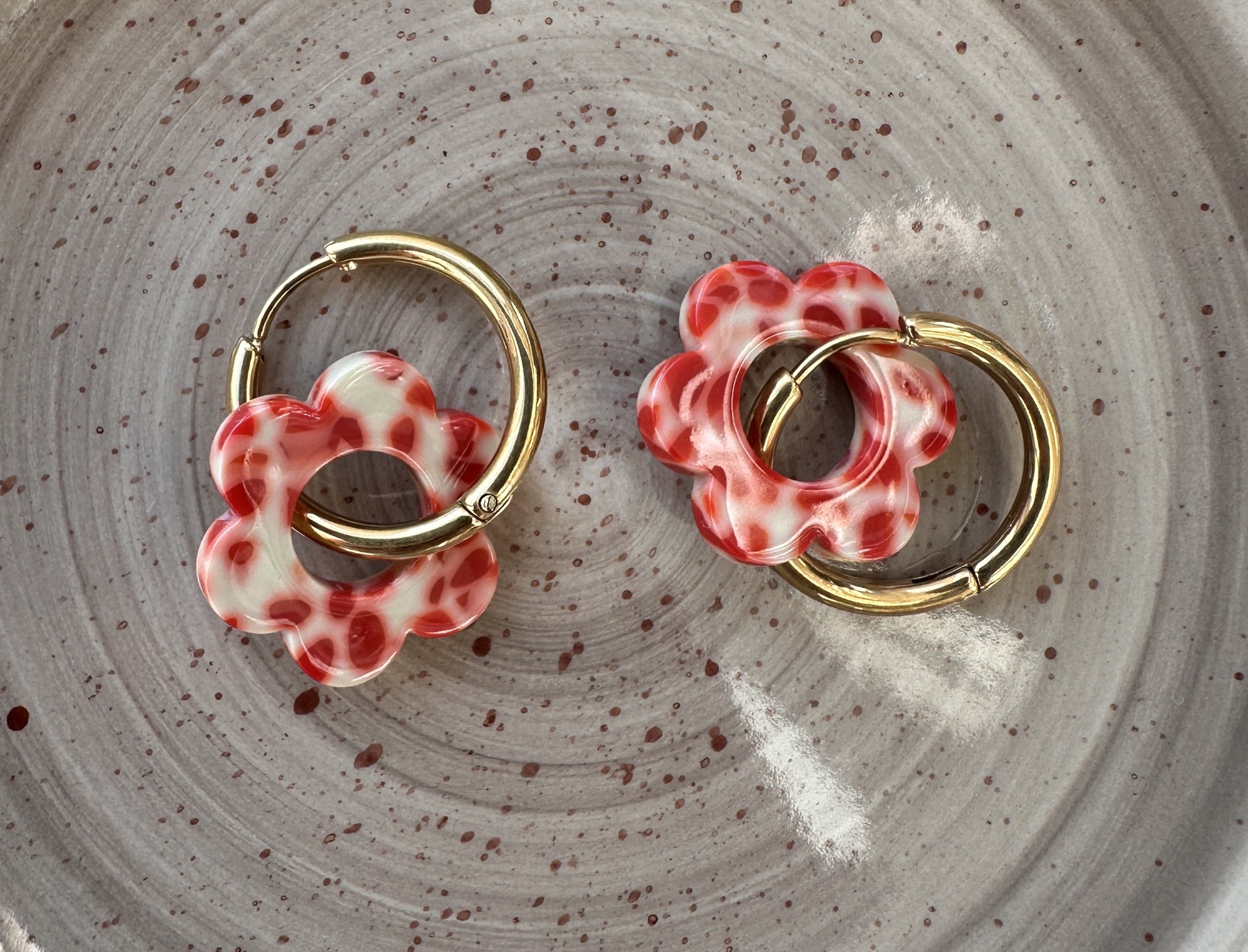 boucles FLOWERS - tachetées