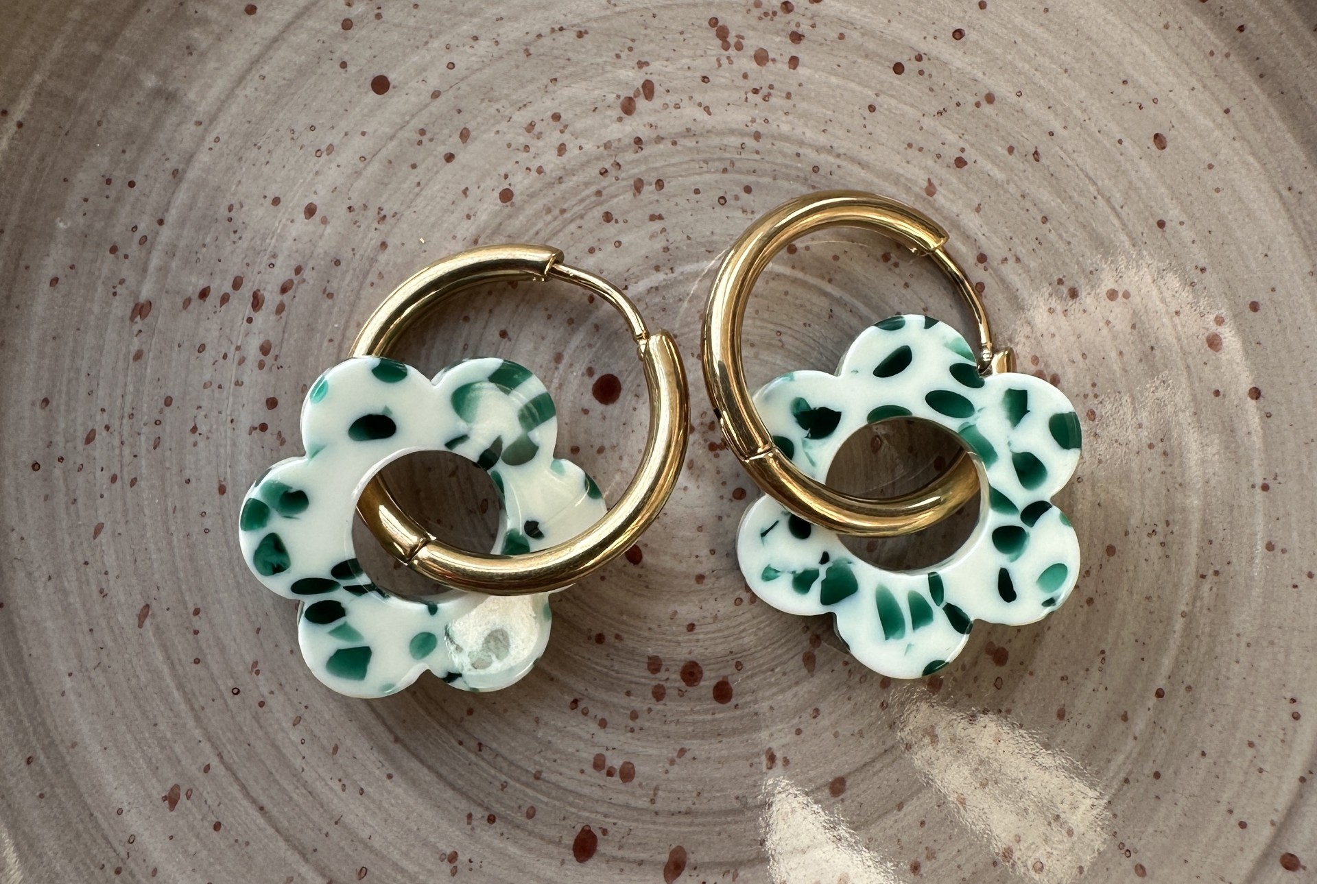 boucles FLOWERS - tachetées