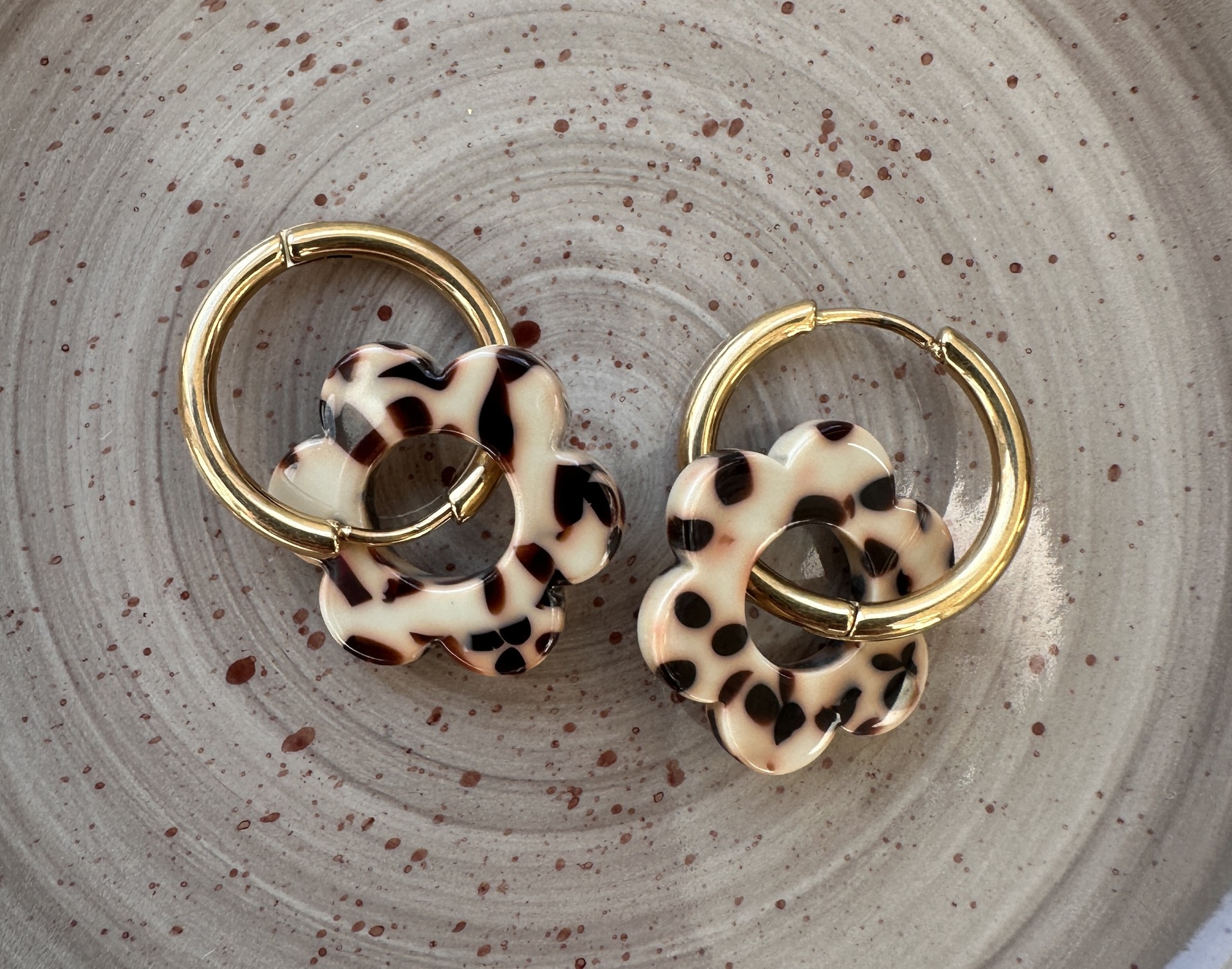 boucles FLOWERS - tachetées