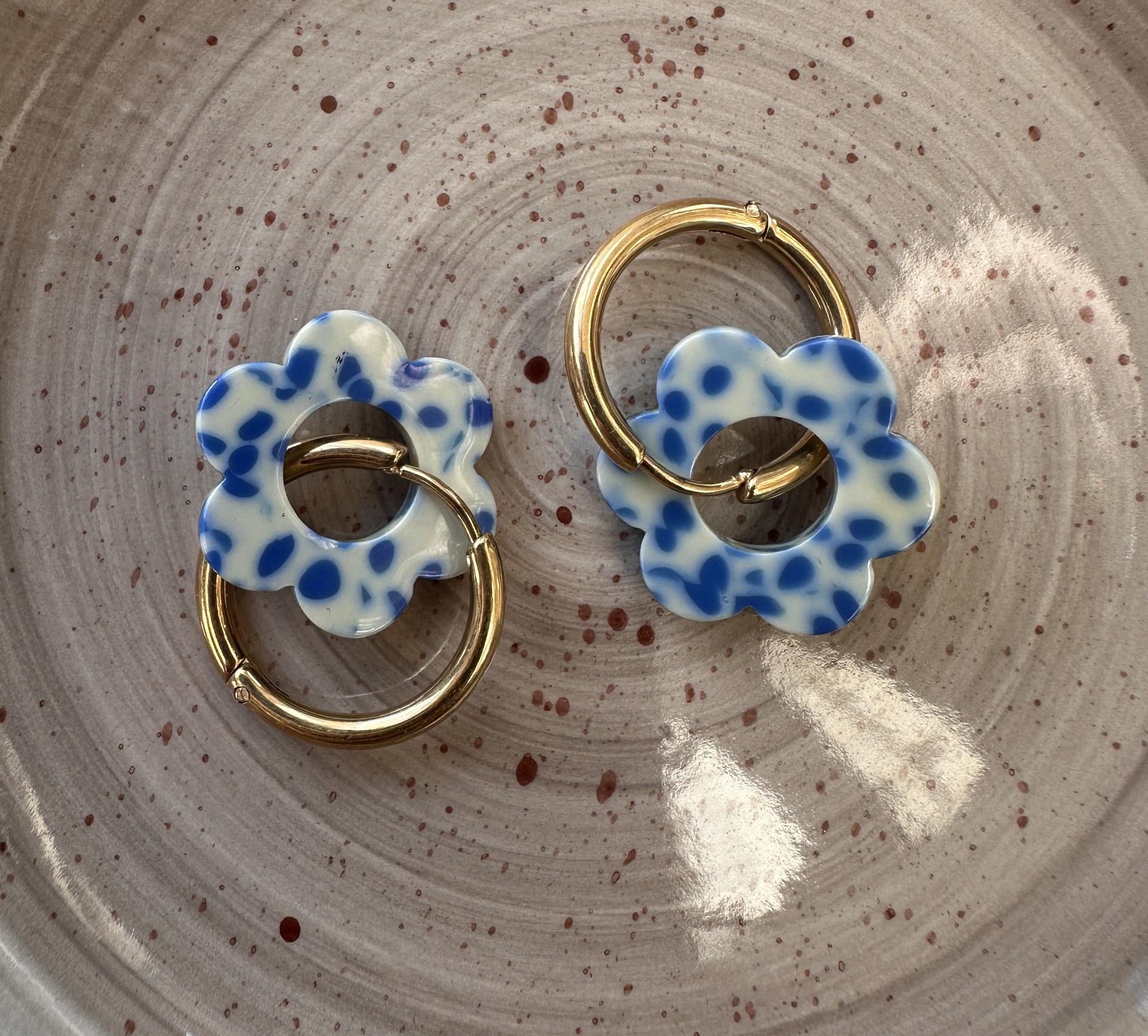 boucles FLOWERS - tachetées